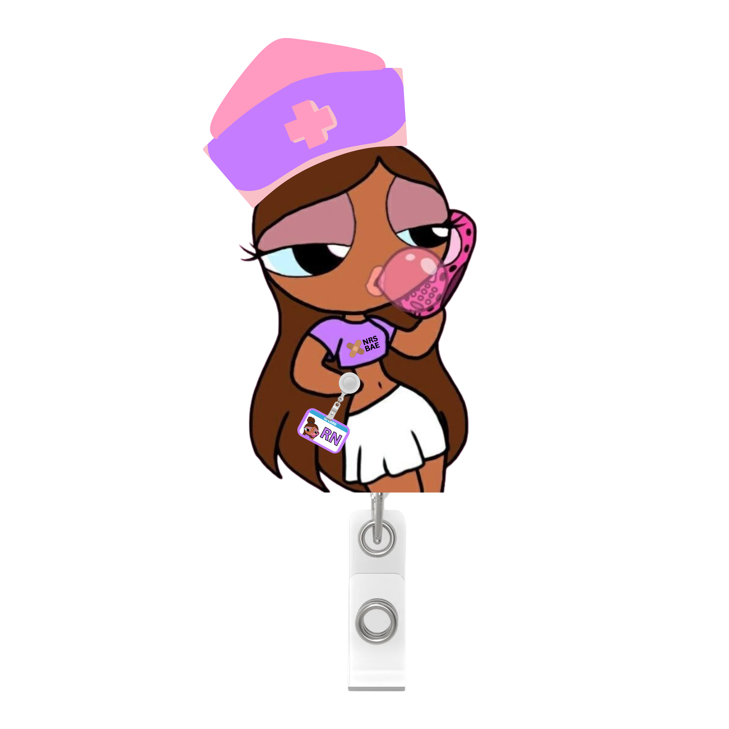 NEW! POWERPUFF GIRL Badge Reel- HOTTIE RN