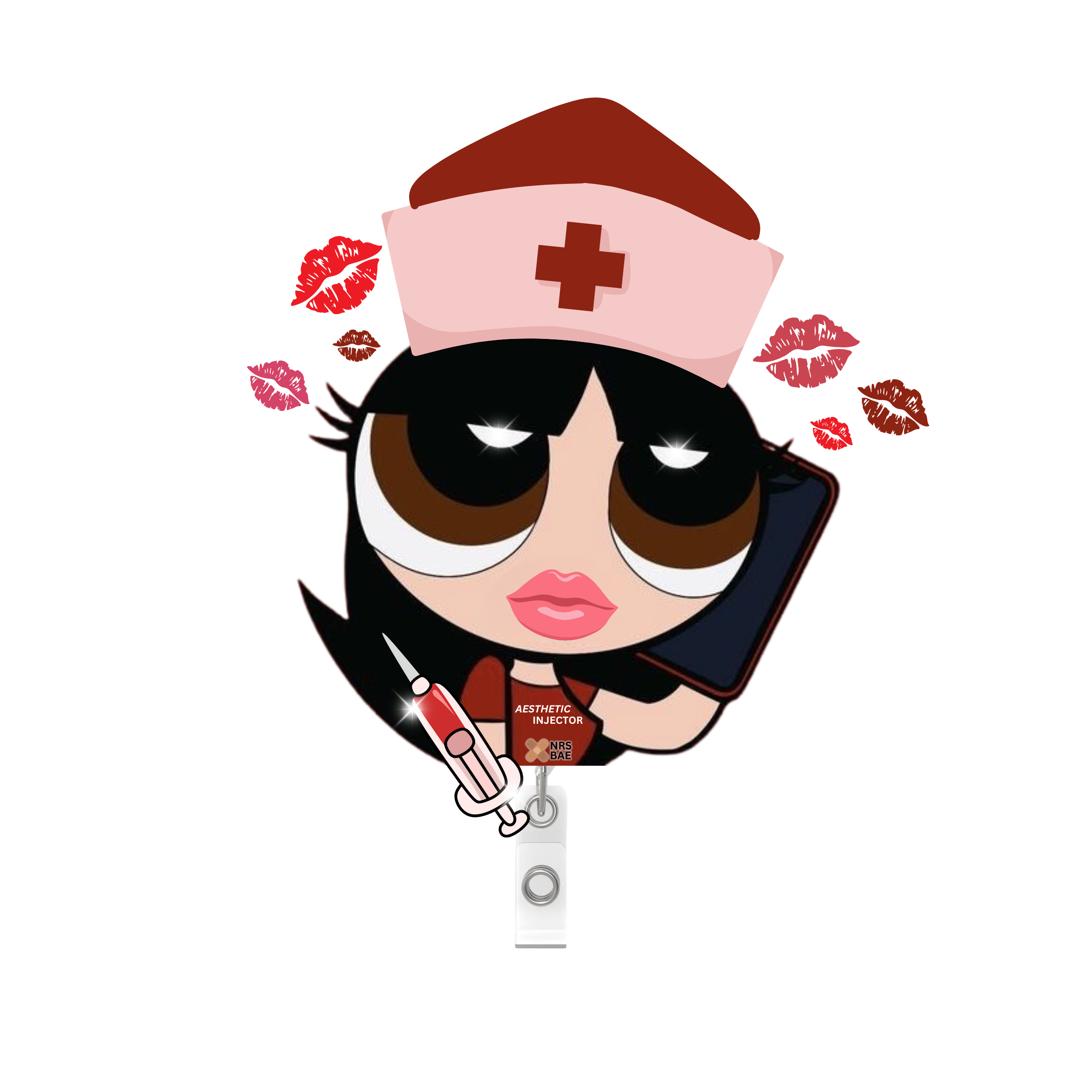 NEW! POWERPUFF GIRL Badge Reel- Aesthetic Injector