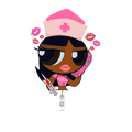 NEW! POWERPUFF GIRL Badge Reel- Ms. Injector