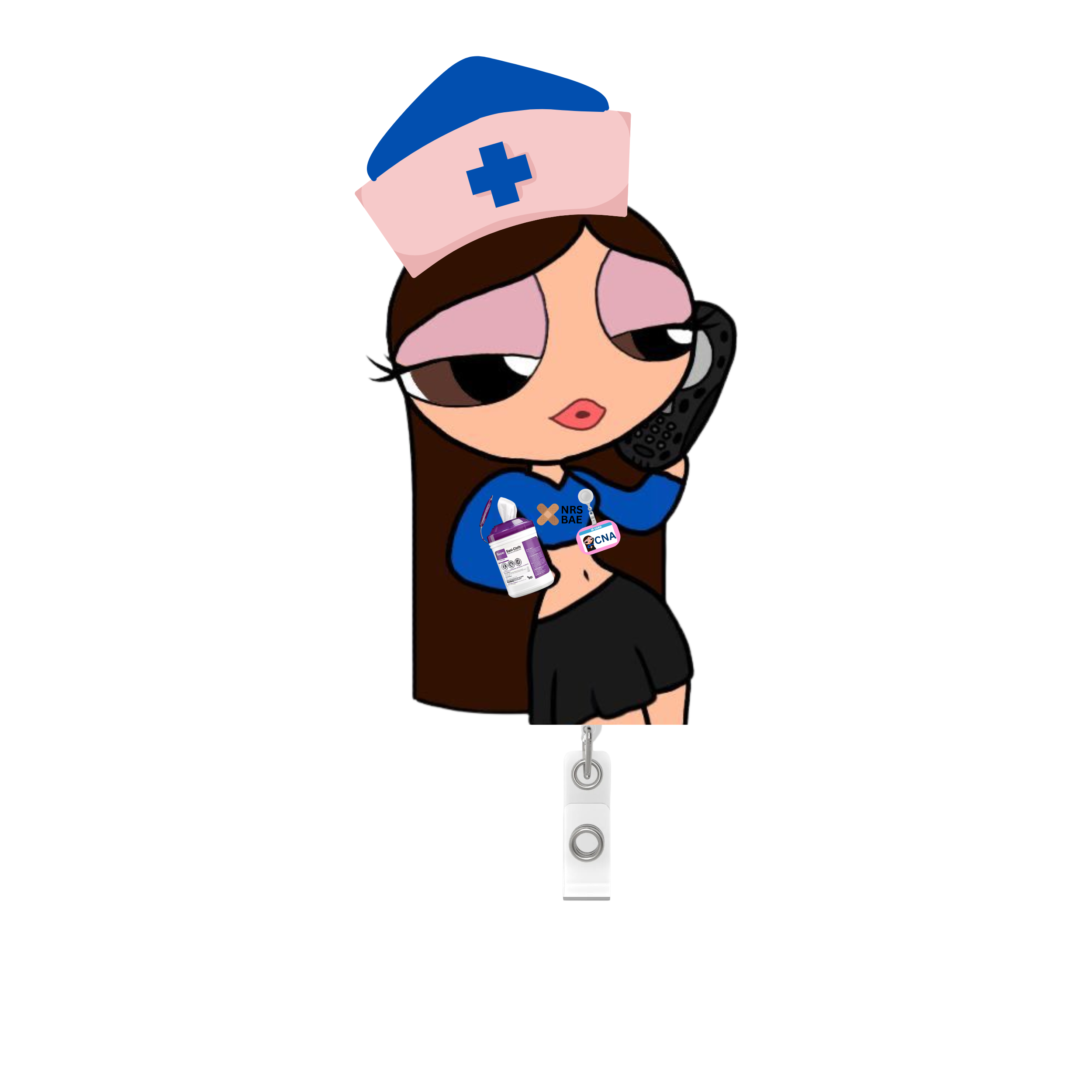 NEW! POWERPUFF GIRL Badge Reel- MISS CNA