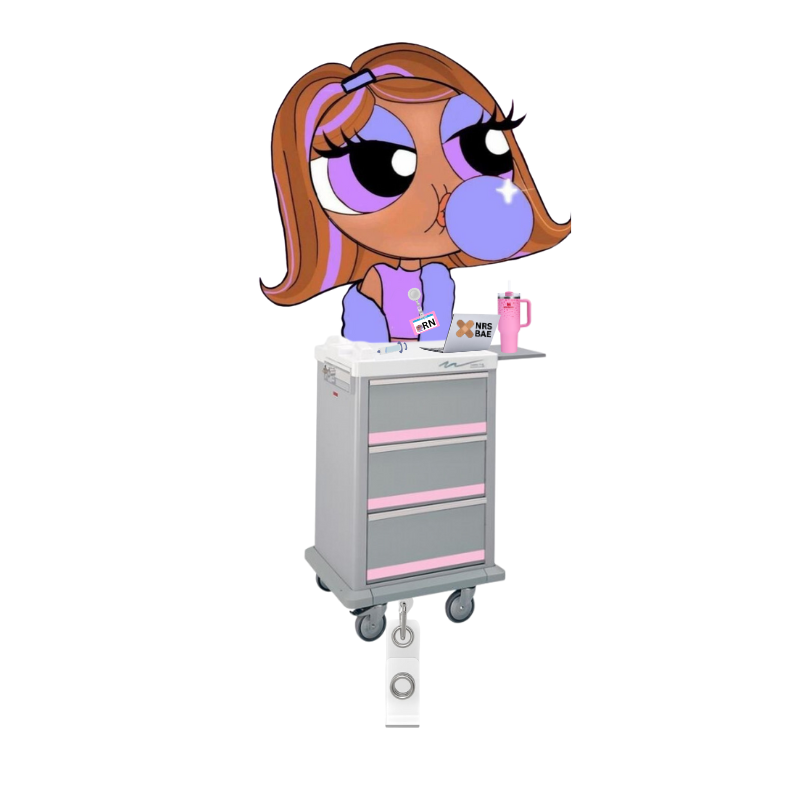 NEW! POWERPUFF GIRL Badge Reel- MED PASS RN