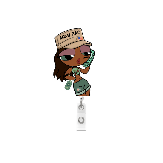 NEW! MILITARY BADGE REEL| Camo Cutie