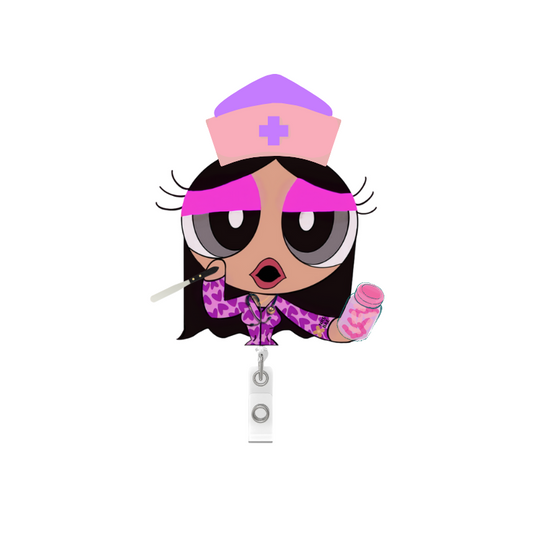 NEW! POWERPUFF GIRL Badge Reel- Pharmacist BAE