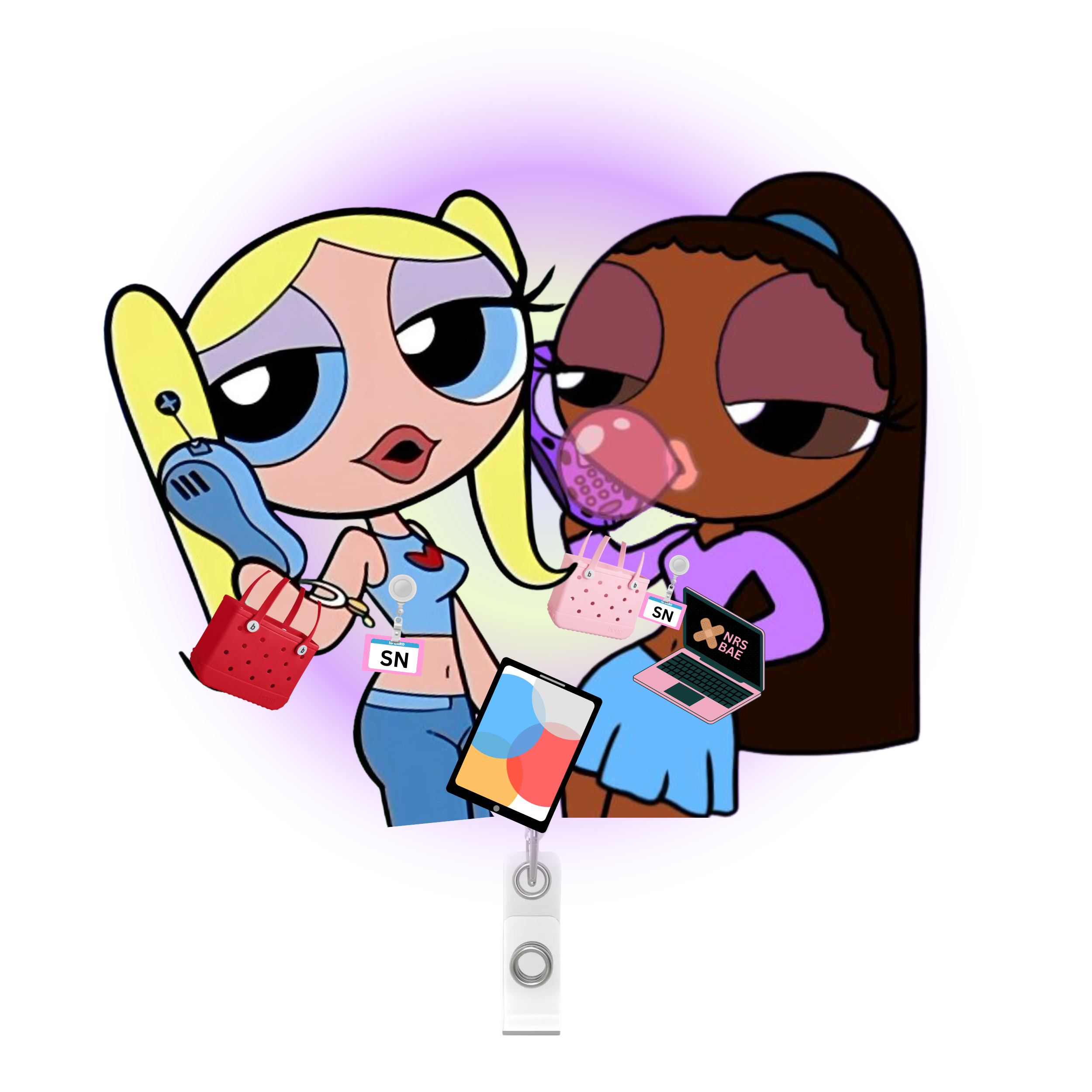 NEW! POWERPUFF GIRL Badge Reel- Student Nurses