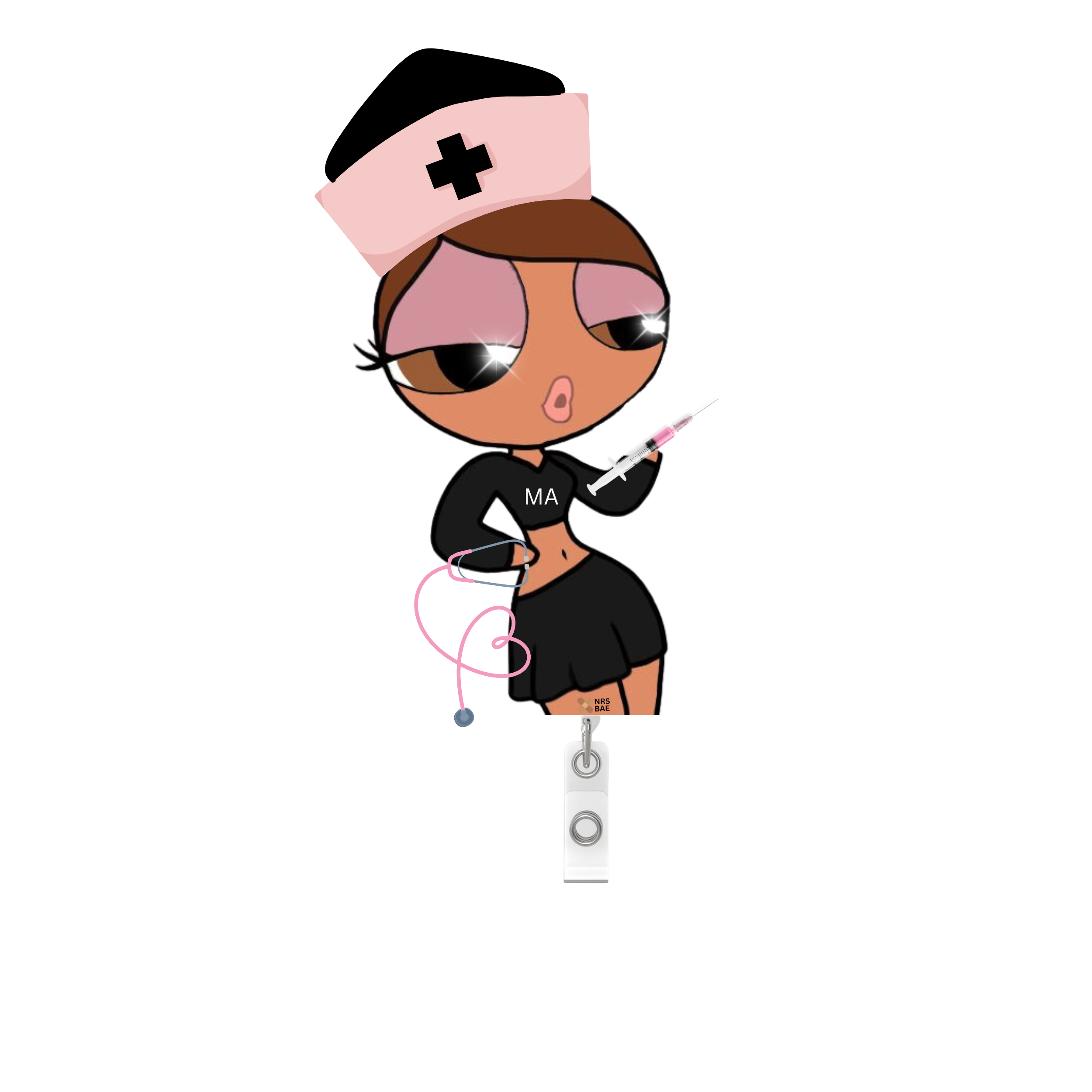 NEW! POWERPUFF GIRL Badge Reel- Miss MA